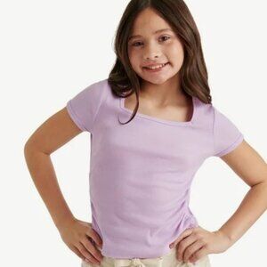 5/6 Justice Girls Square Neck Short Sleeve Top